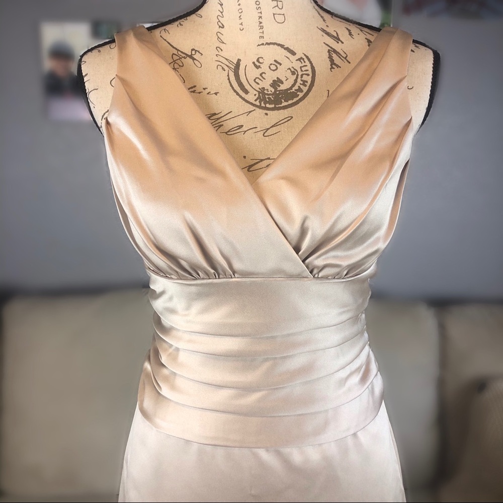 ‼️MOVING SALE‼️ Floor Length Champagne Party Dress